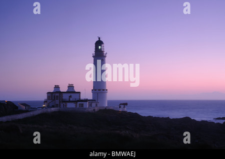 Corsewall Lighthouse in der Dämmerung, Dumfries und Galloway Stockfoto