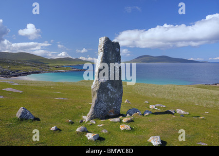 MacLeod Stein, Isle of Harris, Schottland Stockfoto