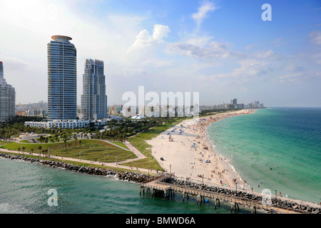 Luftaufnahme von South Miami Beach Stockfoto