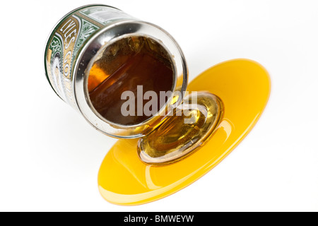 Haufen von verschütten Golden Sirup Stockfoto