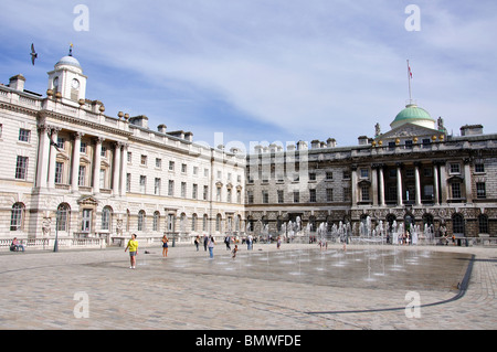 Innenhof, Somerset House, The Strand, City of Westminster, London, England, Vereinigtes Königreich Stockfoto