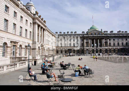 Innenhof, Somerset House, The Strand, City of Westminster, London, England, Vereinigtes Königreich Stockfoto