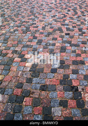 Alten gepflasterten Gehweg Textur, Hintergrund vertikale Stockfoto