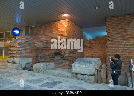 Römische und thrakischen Ruinen bei Serdika Metro station Mitteleuropa Sofia Bulgarien Stockfoto