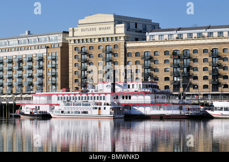 Butlers Wharf und Shad Thames, Southwark, London SE1, Vereinigtes Königreich Stockfoto