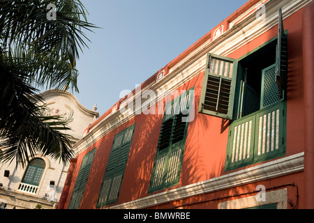 St. Lazarus Kirche und portugiesische Architektur, macau Stockfoto