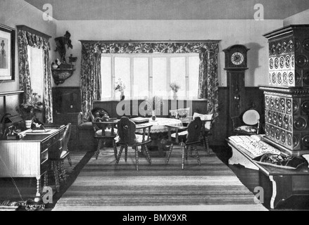 ADOLF HITLER - Inneneinrichtung seines Hauses Berghof bei Berchtesgaden im Bereich Obersaltzberg in den Bayerischen Alpen Stockfoto