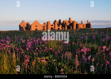 Slains castle Sonnenuntergang "Cruden Bay" Schottland Stockfoto