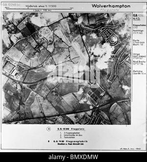 Wolverhampton - Midlands-23. November 1940-Flugplatz Stockfoto