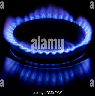 Brennendes Gas vielfältige Küche Stockfoto