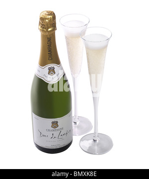 Champagner & Gläser Stockfoto