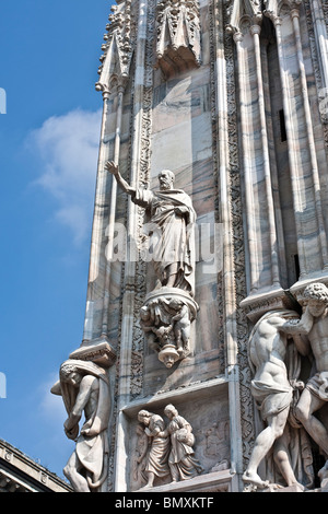 Duomo di Milano, Mailänder Dom, Skulptur Detail, Mailand, Lombardei, Italien, Europa Stockfoto