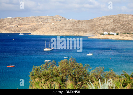 Griechenland, Kykladen, Mykonos, Strand von Elia Stockfoto