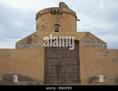 Torreon de Cabo de Gata - San Miguel - Costa de Almeria Andalusien Spanien Stockfoto