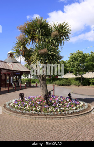 Die Tourist-Information und die viktorianischen Straßenbahnhaltestelle in Seaton Devon England Stockfoto