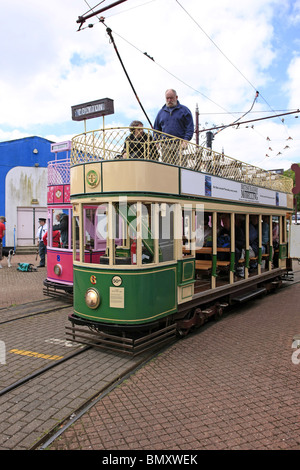 Die viktorianischen elektrische Straßenbahn in Seaton Devon England Stockfoto