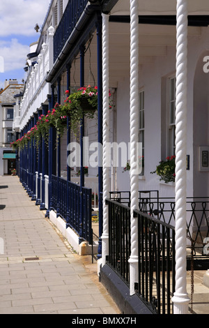 Viktorianischen Küste Gebäude in Sidmouth Devon England Stockfoto