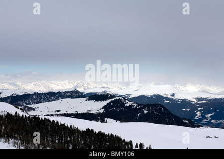 Wolke über das Val Gärten Selva Dolomi löschen Stockfoto