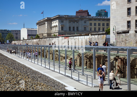 Topographie des Terrors, Berlin, Deutschland - Reste der Berliner Mauer Stockfoto