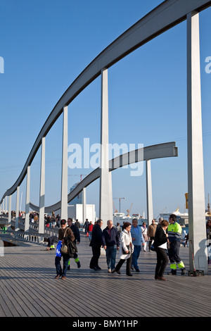 Moll De La Fusta. Barcelona. Spanien Stockfoto