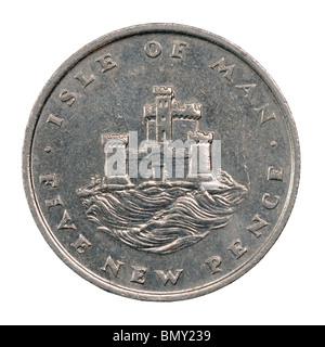 Isle Of Man fünf Pence Münze Stockfoto