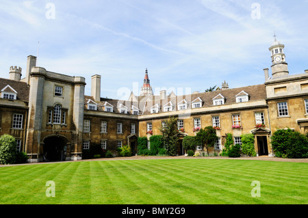 Erster Hof bei Christusse College, Cambridge, England, UK Stockfoto