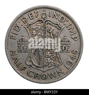 1948 halbe Krone Münze König George vi Stockfoto