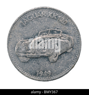 Jaguar XK 120 Metall token Stockfoto