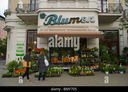 Blumenladen Kreuzberg West Berlin Deutschland Europa Stockfoto