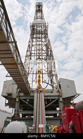 Galveston, Texas, Ocean Star Offshore-Bohranlage und Museum Stockfoto