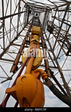 Galveston, Texas, Ocean Star Offshore-Öl-Bohr-Rig und Museum Stockfoto