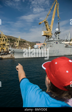 Barco Turistico CARTAGENA CIUDAD Region Murcia ESPAÑA Touristenboot CARTAGENA Stadt Murcia Region Spanien Stockfoto