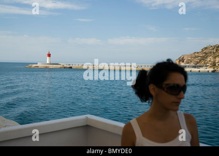 Barco Turistico CARTAGENA CIUDAD Region Murcia ESPAÑA Touristenboot CARTAGENA Stadt Murcia Region Spanien Stockfoto