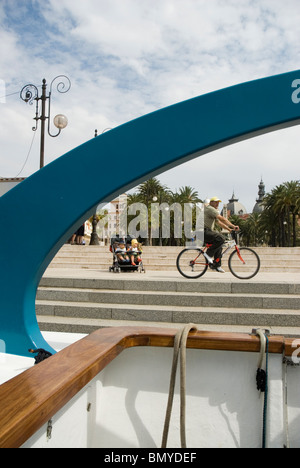 Maritime Avenue von Touristenboot CARTAGENA Stadt Murcia Region Spanien gesehen Stockfoto