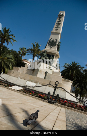 Denkmal in Cavite und Santiago De Cuba Helden Stadt CARTAGENA Murcia Region Spanien Stockfoto