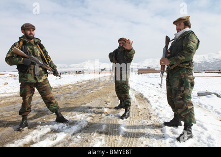 Söldner, die Gewährleistung der Sicherheit in Kabul Stockfoto