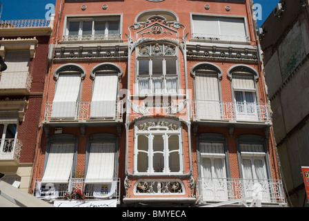 Casa Modernista En la Calle Puertas de Murcia. CARTAGENA CIUDAD Region Murcia ESPAÑA modernistischen Haus in Puertas de Murcia Straße Stockfoto