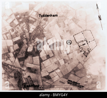 Tuddenham, Nr. Bury St. Edmunds - Suffolk 1940-Flugplatz Stockfoto