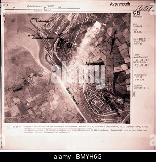 Avonmouth - Bristol 30. Juni 1940 Docks & Getreidesilos Stockfoto