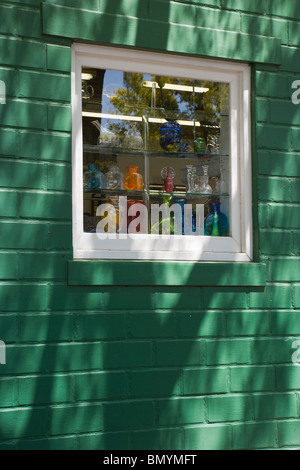 Schaufenster Display mit Glasobjekte, Mount Dora, Florida, USA Stockfoto