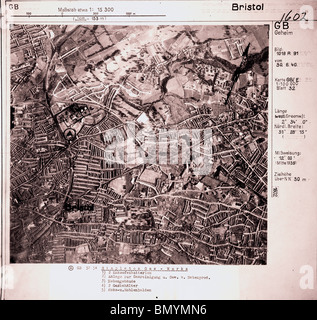 Stapleton - Bristol 30. Juni 1940 Gas Works Luftwaffe Luftaufnahme Stockfoto