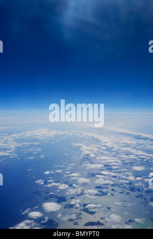 Hoch über den Bahama-Inseln, ca. 36.000 ft Stockfoto