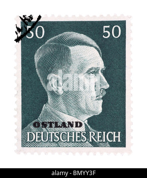 Adolf Hitler auf Deutsche Briefmarke von 1942 Stockfoto