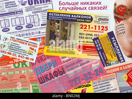 Russische Post Handel Werbung (horizontale Serie in hoher Auflösung) Stockfoto