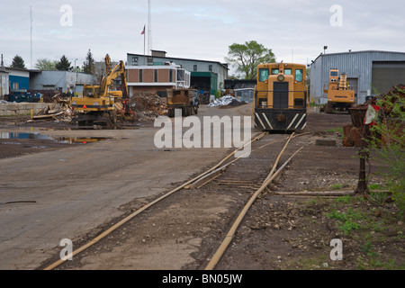 Recycling-Werft der Louis Padnos Iron and Metal Company in Holland Michigan in den USA Stockfoto