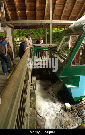 Der wasserbetriebene Cliff Railway an das Zentrum für Alternative Technologie, Machynlleth, Powys Wales UK Stockfoto