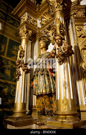 Altar-Dekoration in der Basilica De La Mare de Deu, Kloster Lluc, Mallorca, 2010 Stockfoto