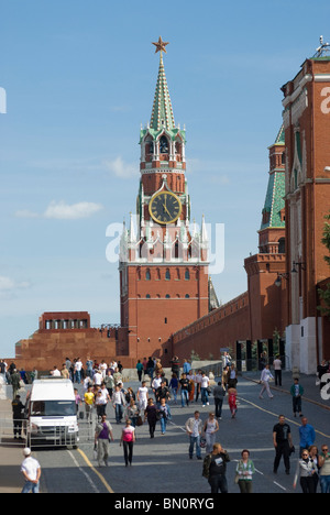 Moskauer Kreml und Retter Spasskaja-Turm Stockfoto