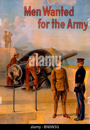 Männer für die Armee - uns Army Recruiting Poster - Weltkrieg wollte Stockfoto