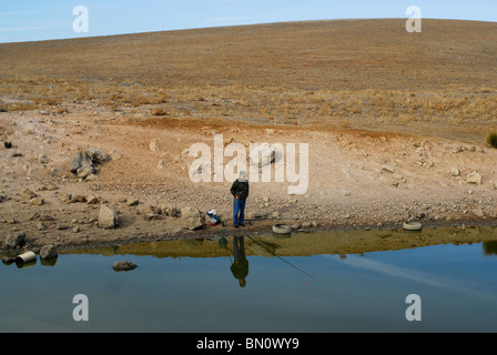 Pescador. Provincia de Salamanca. España. Fischer. Provinz Salamanca, Spanien. Stockfoto